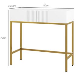 Masa auxiliara Homcom 837-471V80WT (White/Gold) Thumb