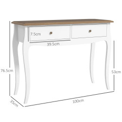 Masa auxiliara Homcom 837-524V00WT (White/Brown) Thumb
