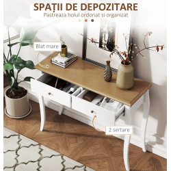 Masa auxiliara Homcom 837-524V00WT (White/Brown) Thumb