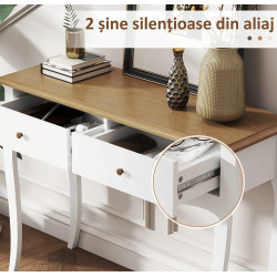 Masa auxiliara Homcom 837-524V00WT (White/Brown) Thumb