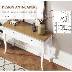 Masa auxiliara Homcom 837-524V00WT (White/Brown) Thumb