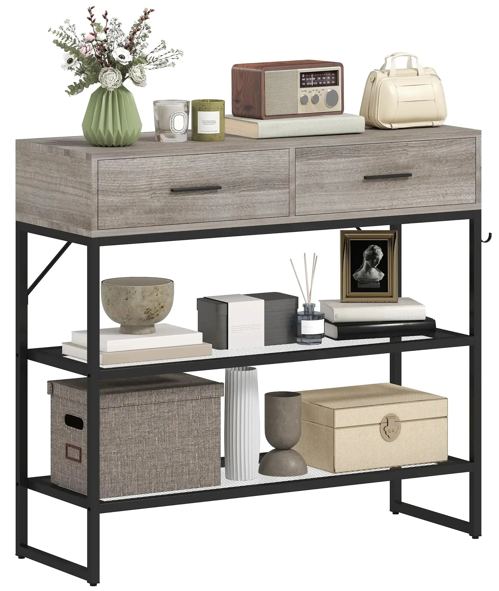 Консольный стол Homcom 837-668V00ND (Light Grey/Black) - 2