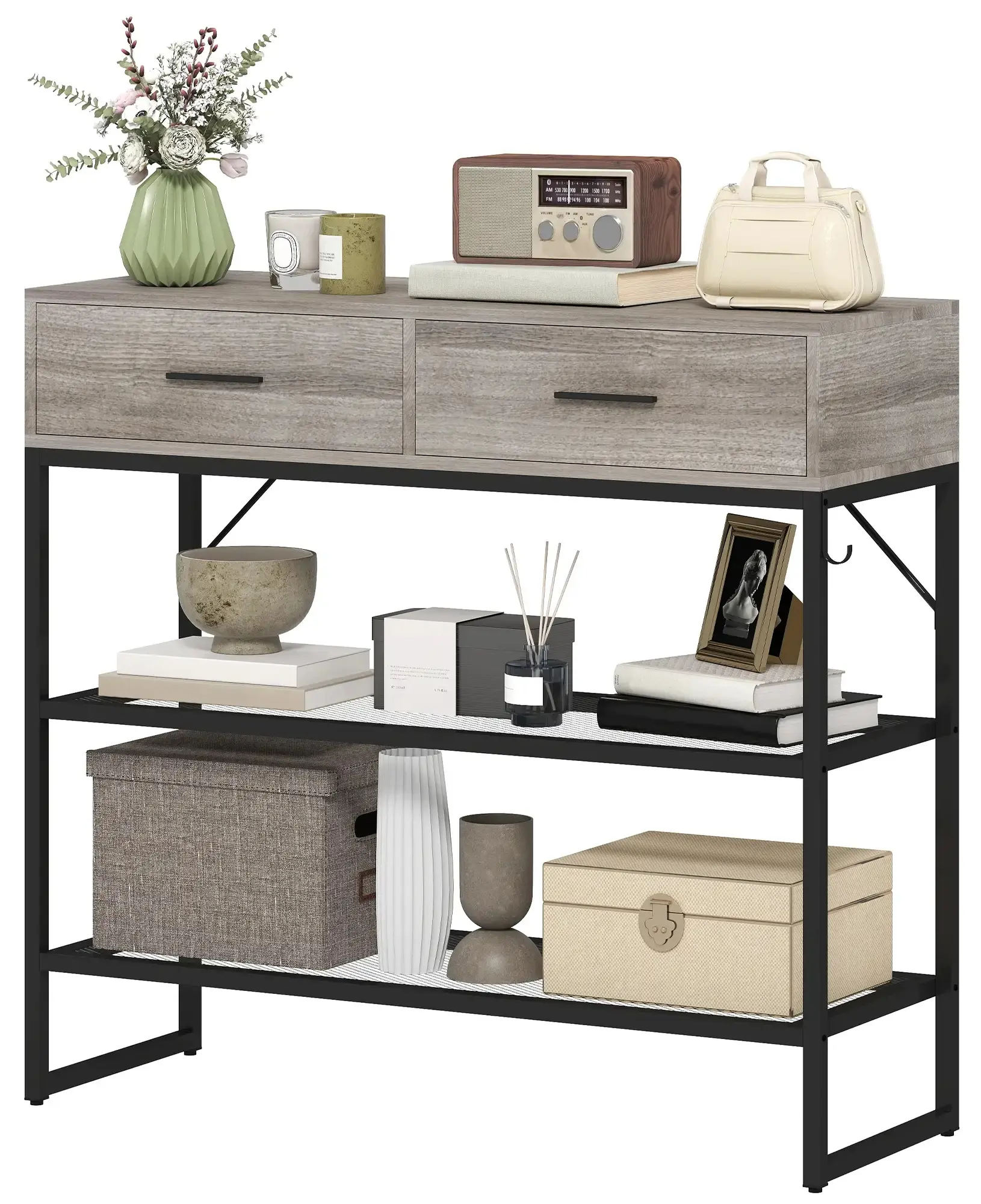 Консольный стол Homcom 837-668V00ND (Light Grey/Black) - 3