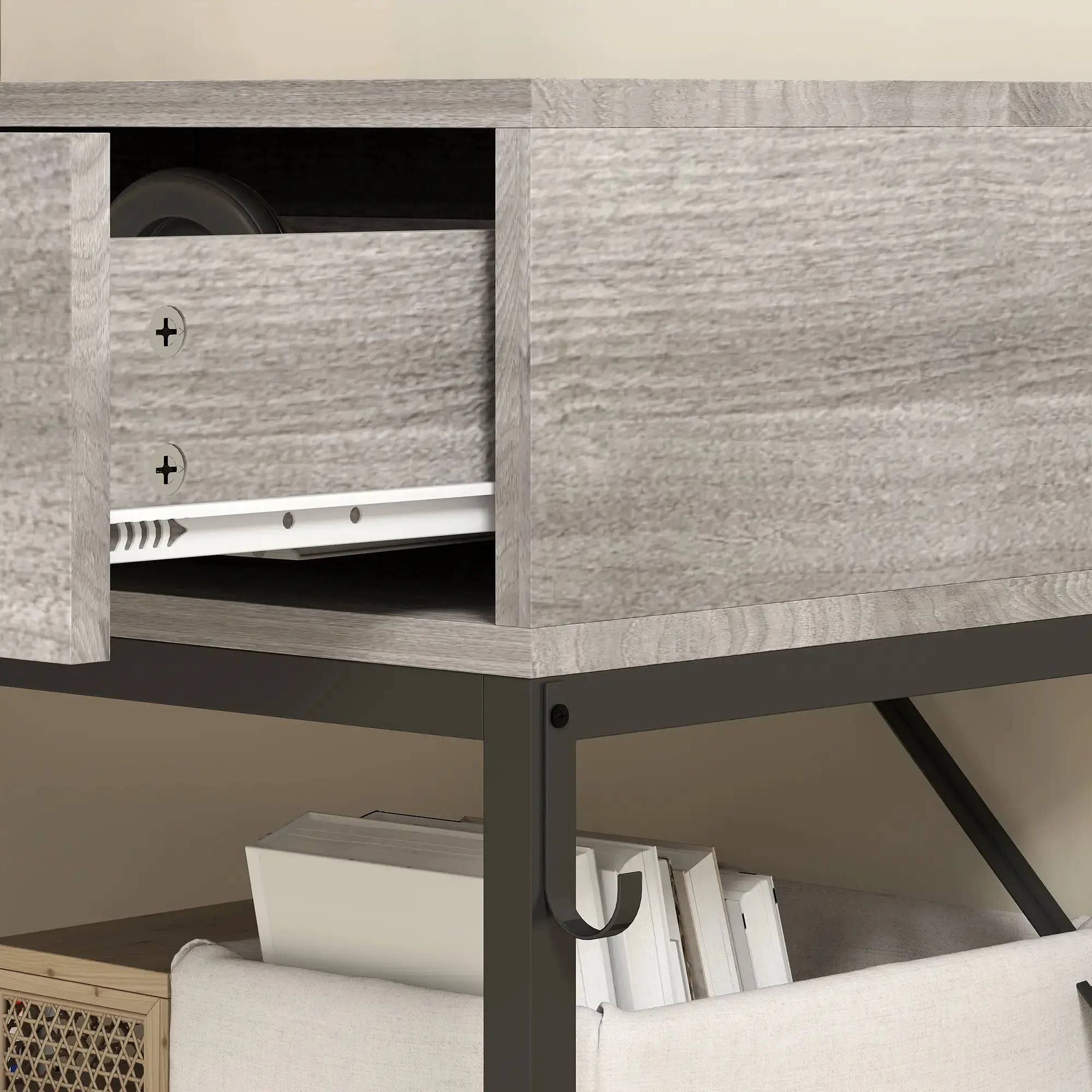 Консольный стол Homcom 837-668V00ND (Light Grey/Black) - 6
