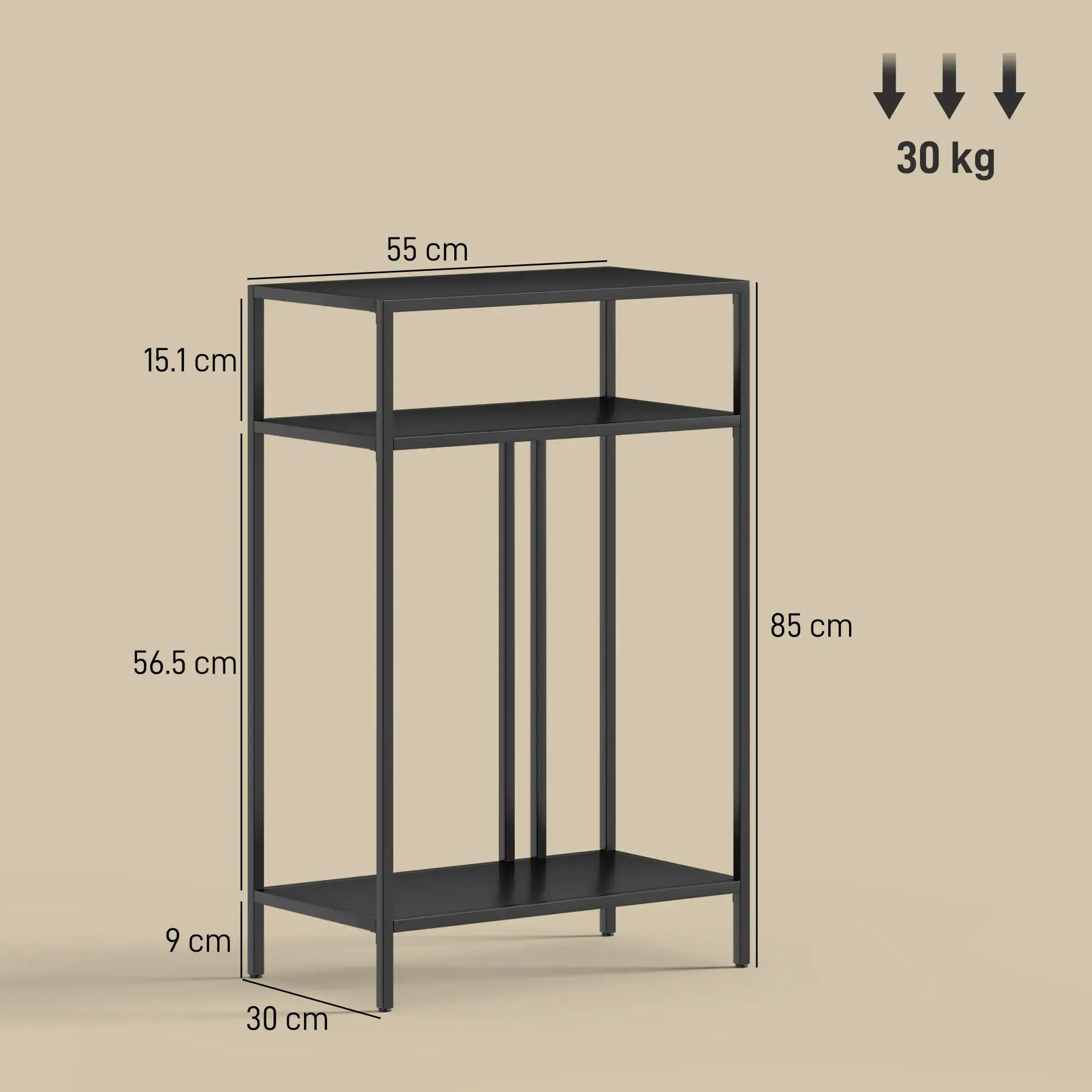 Консольный стол Homcom 837-722V00BK (Black) - 5
