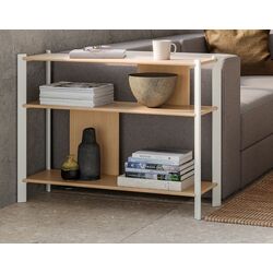 Masa auxiliara Ikea Jattesta 95x30 (Alb/Bambus Deschis)