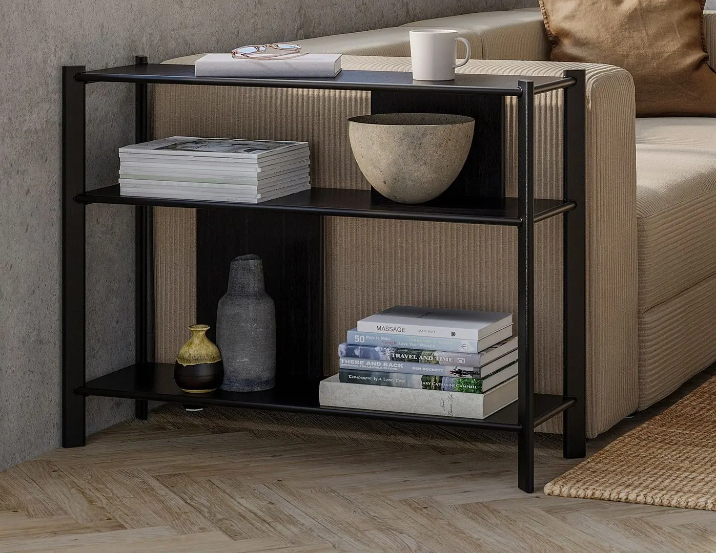 Masa auxiliara Ikea Jattesta 95x30 (Negru)