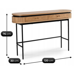 Masa auxiliara Mebel Elite Beck (Oak/Black) Thumb