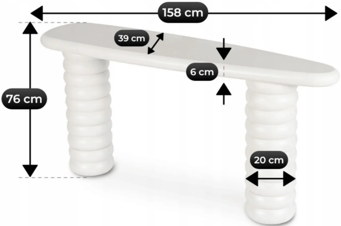 Консольный стол Mebel Elite Gaston (White) - 5