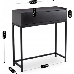 Masa auxiliara Mebel Elite Petra (Black) Thumb