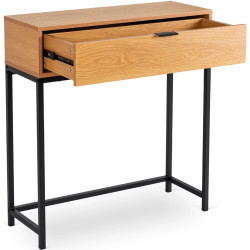 Консольный стол Mebel Elite Petra (Oak/Black) Thumb