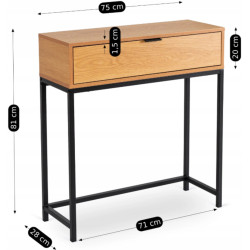 Консольный стол Mebel Elite Petra (Oak/Black) Thumb
