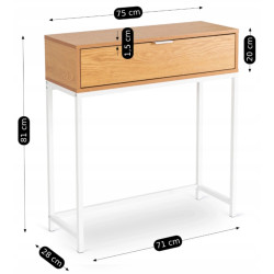 Masa auxiliara Mebel Elite Petra (Oak/White) Thumb