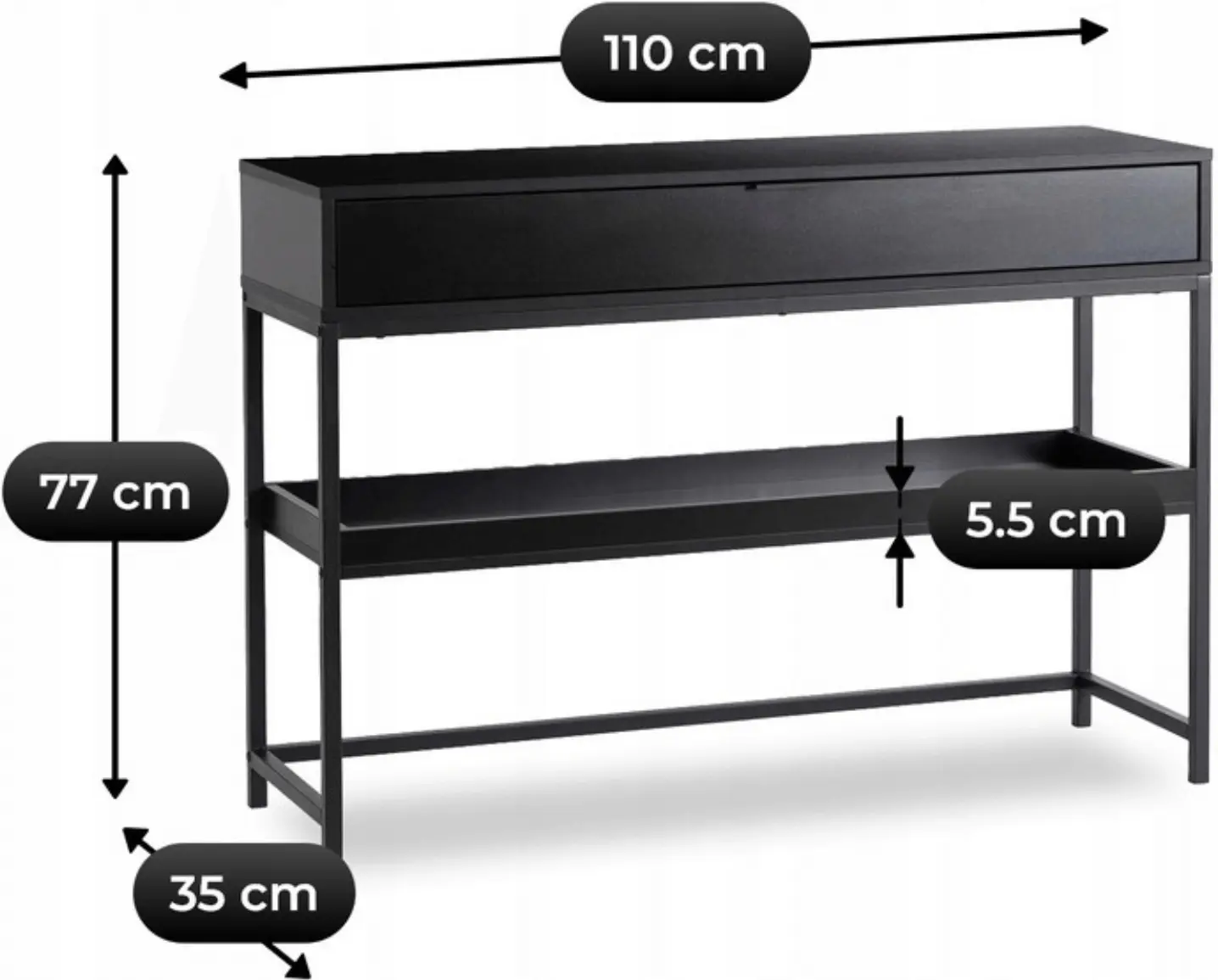 Консольный стол Mebel Elite Ruby (Black) - 7