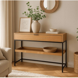 Консольный стол Mebel Elite Ruby (Oak/Black)