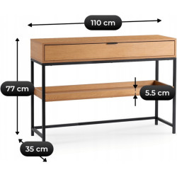 Консольный стол Mebel Elite Ruby (Oak/Black) Thumb
