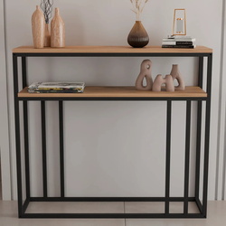 Masa auxiliara Prestige Siena 2 Layer 100x25x90 (Pine/Black) Thumb