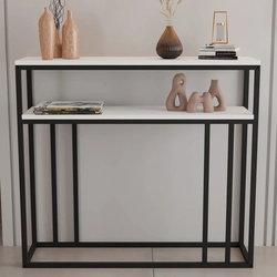 Masa auxiliara Prestige Siena 2 Layer 100x25x90 (White/Black) Thumb