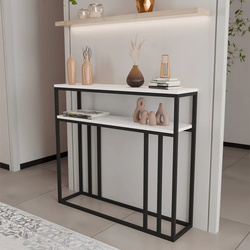 Masa auxiliara Prestige Siena 2 Layer 100x25x90 (White/Black) Thumb