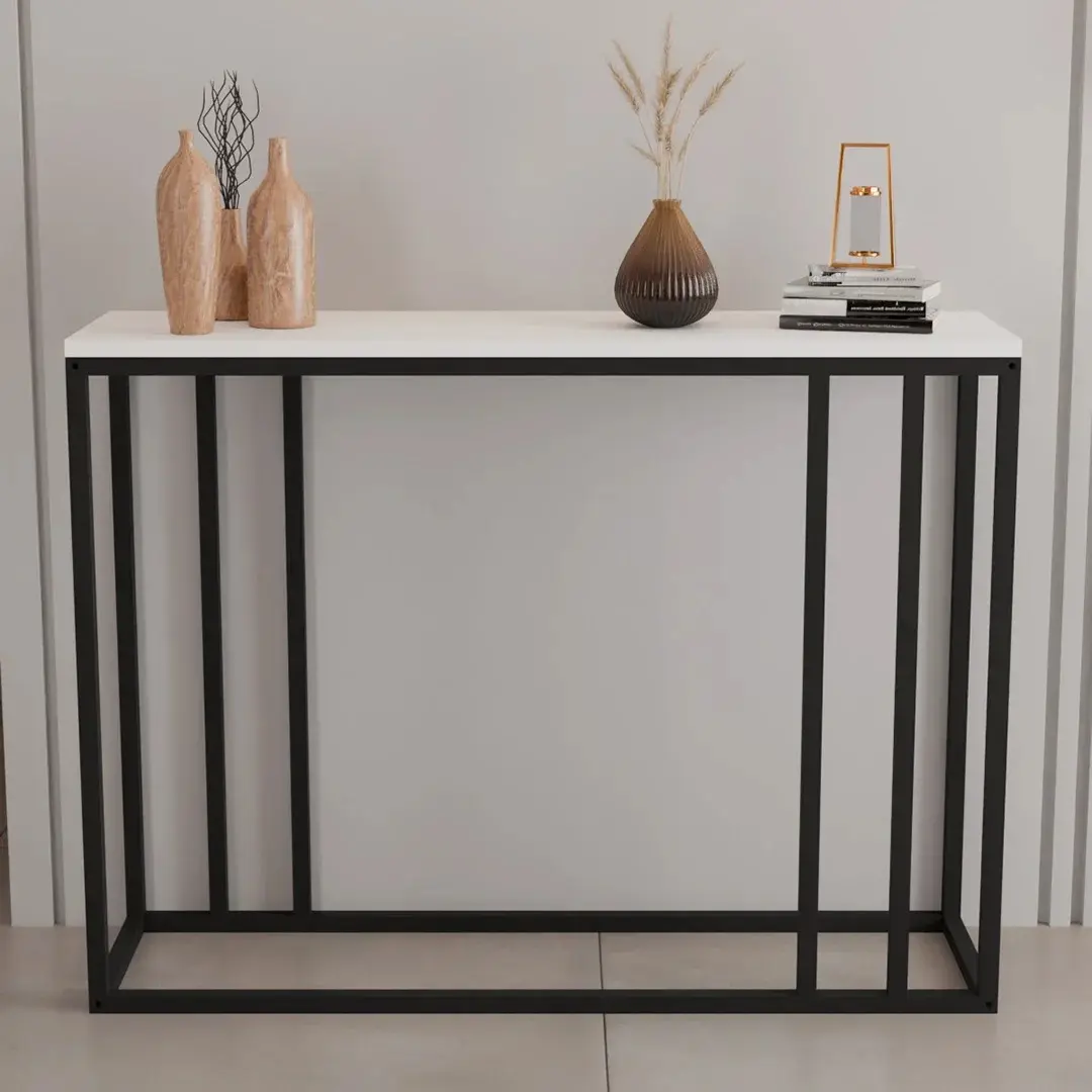 Masa auxiliara Prestige Genoa 100x25x75 (White/Black)