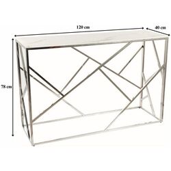 Masa auxiliara Signal Escada C II (White Marble/Silver) Thumb