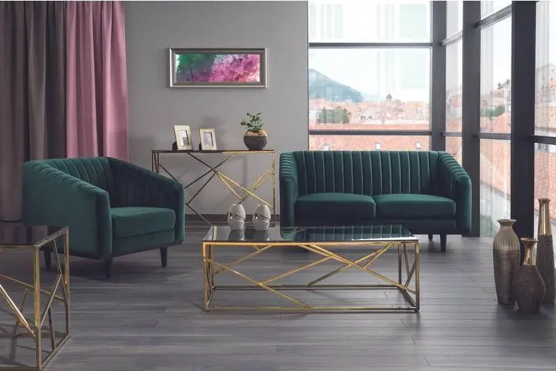 Masa auxiliara Signal Escada C II (White Marble/Silver) - 3