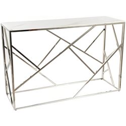 Masa auxiliara Signal Escada C II (White Marble/Silver)