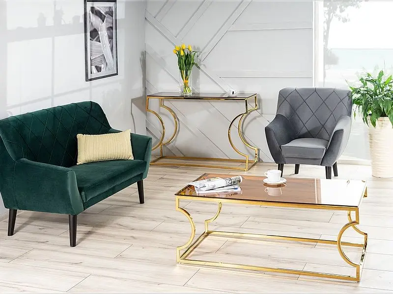 Консольный стол Signal Kenzo C (Smoky Amber/Gold) - 3