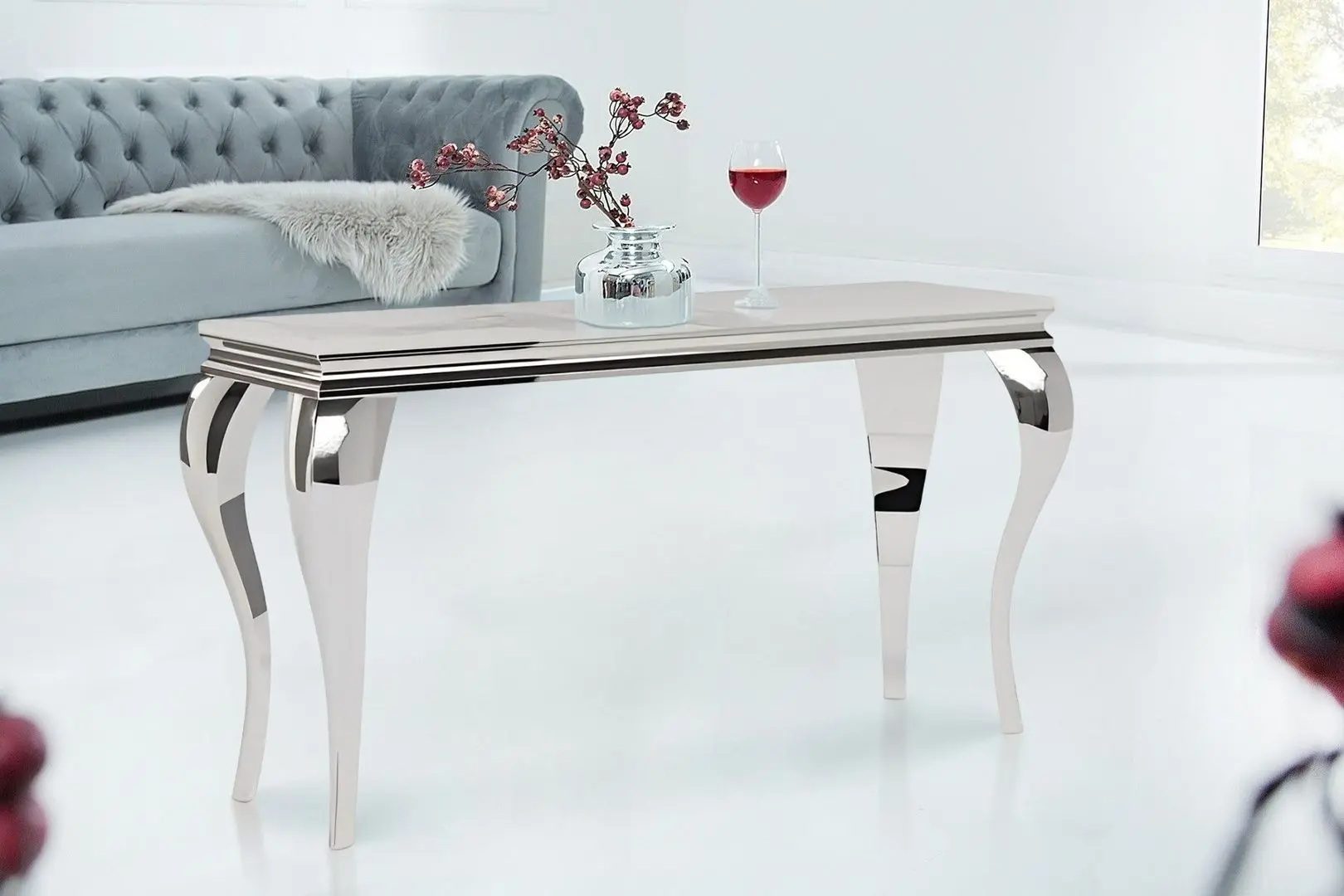 Консольный стол Signal Prince C 120x40 (White/Chrome)