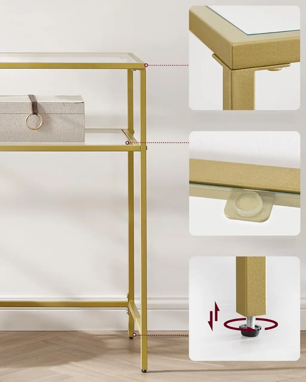 Masa auxiliara Vasagle LGT025A01 (Gold)