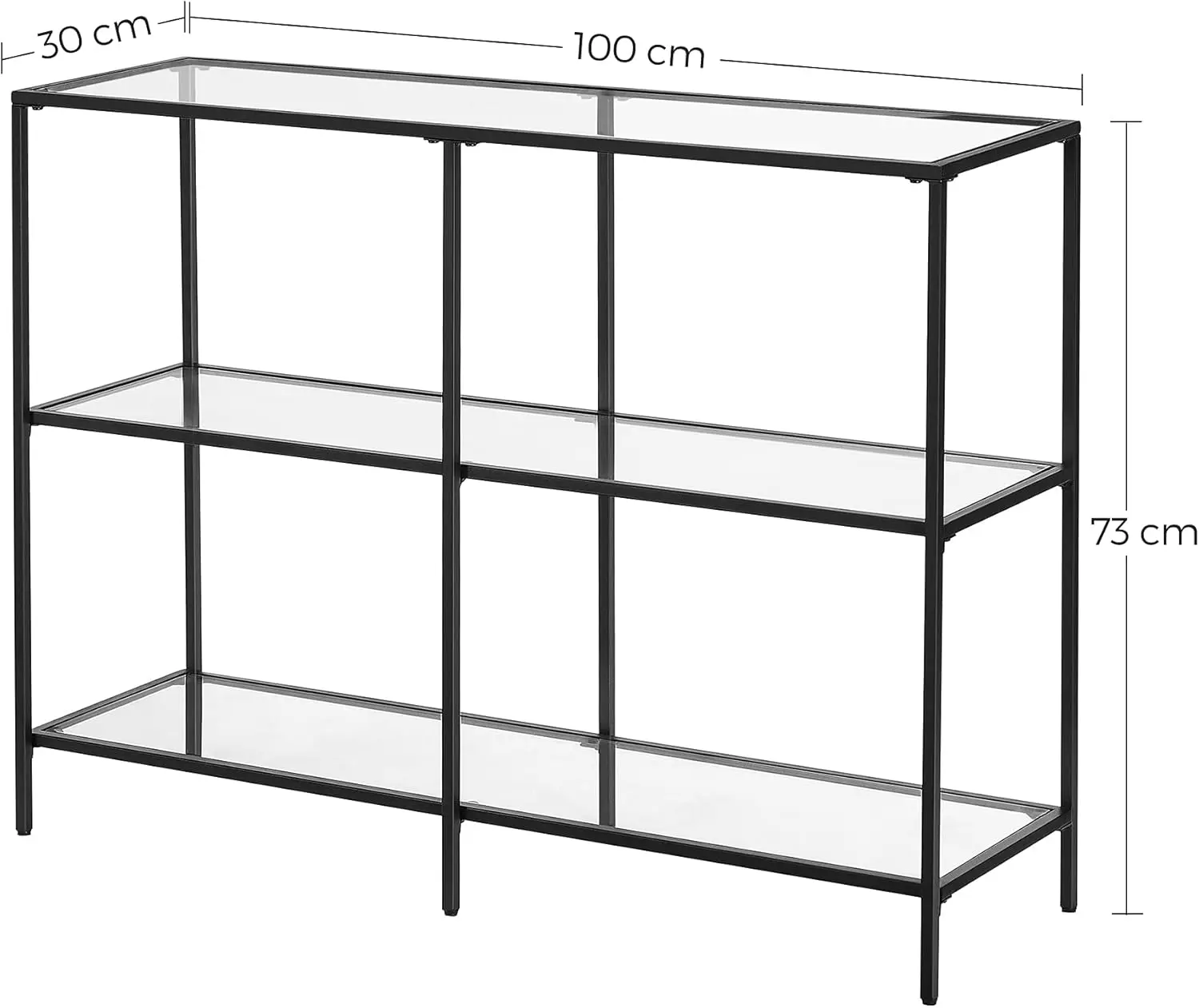Masa auxiliara Vasagle LGT027B01 (Black) - 6