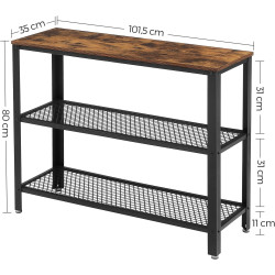 Masa auxiliara Vasagle LNT81BX (Rustic Brown/Black) Thumb