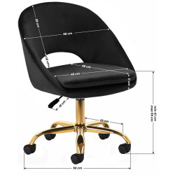 Fotoliu 4Rico QS-MF18G 148140 (Black/Gold) Thumb