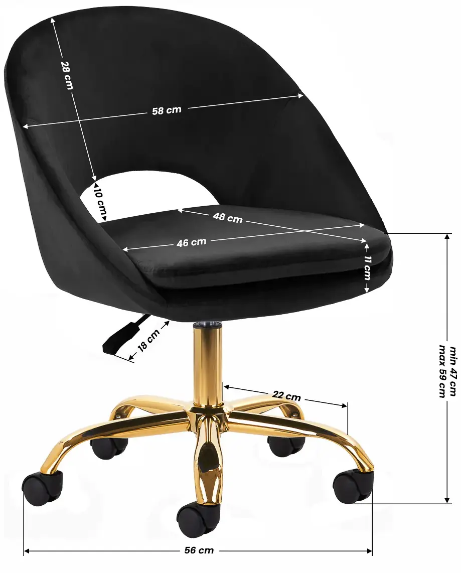 Fotoliu 4Rico QS-MF18G 148140 (Black/Gold)