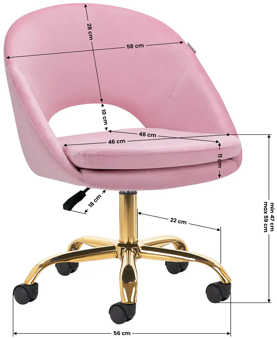 Fotoliu 4Rico QS-MF18G 150124 (Pink/Gold)