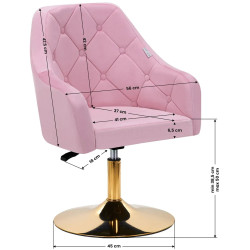 Fotoliu de coafor 4Rico QS-BL14G 150126 (Pink) Thumb