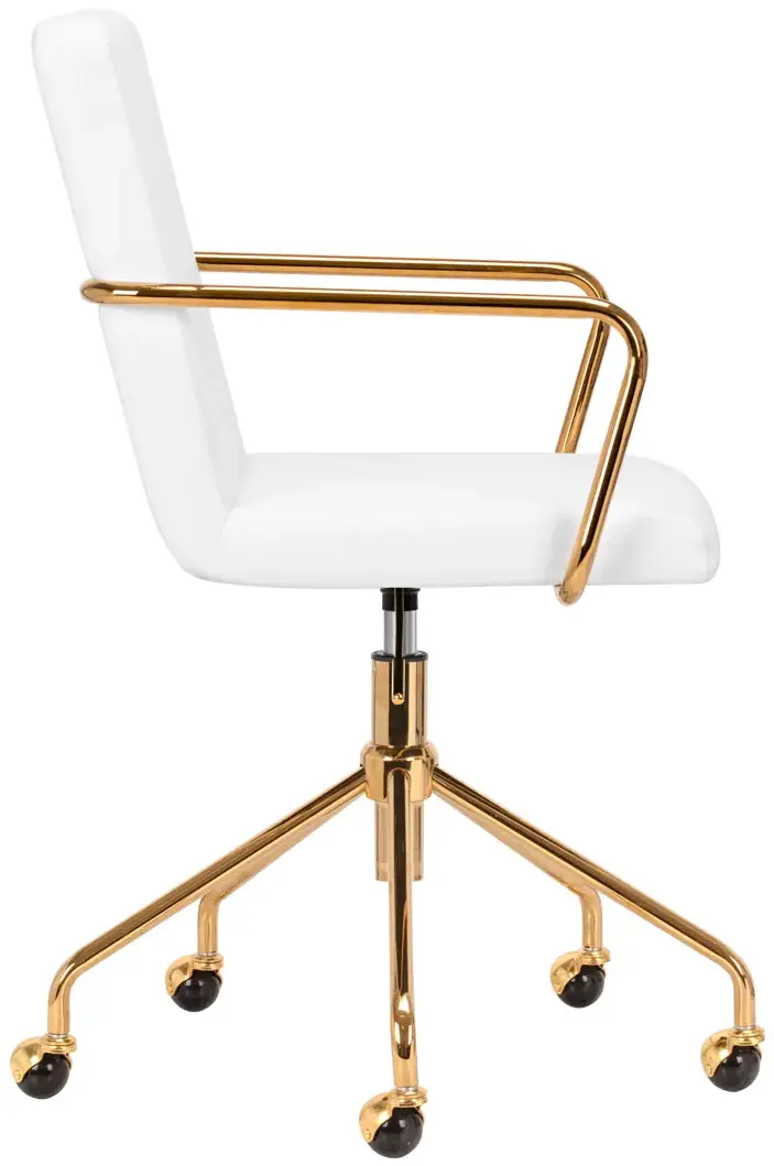 Fotoliu Activeshop QS-OF211G 148167 (White/Gold)