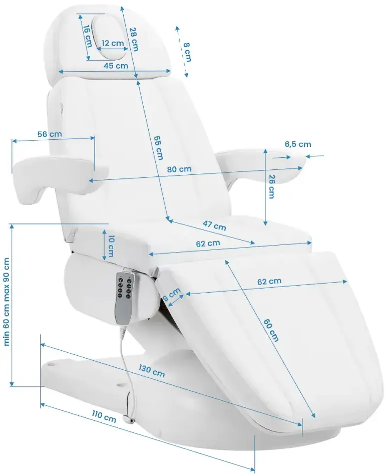 Кресло косметологическое Azzurro Lux 4M 154878 (White) - 18