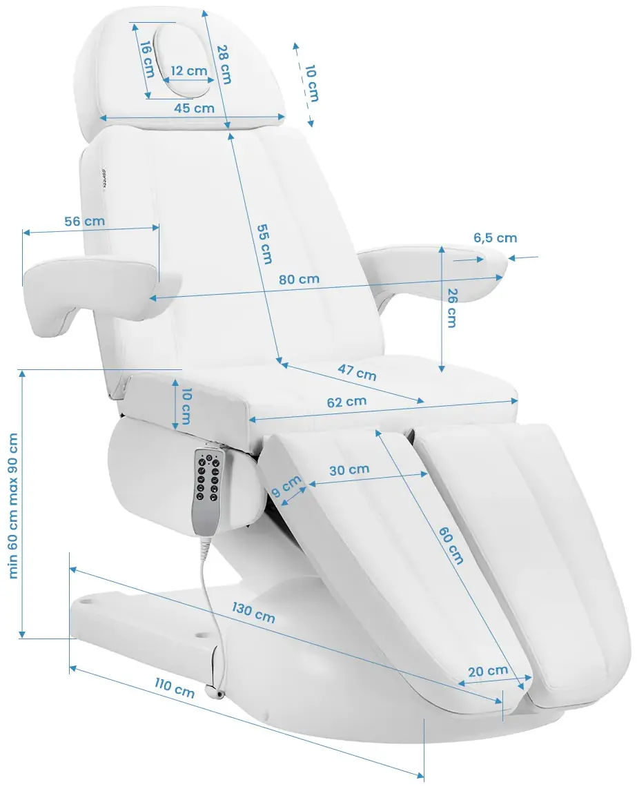 Fotoliu cosmetologic Azzurro Lux Pedi 5m 154880 (White)