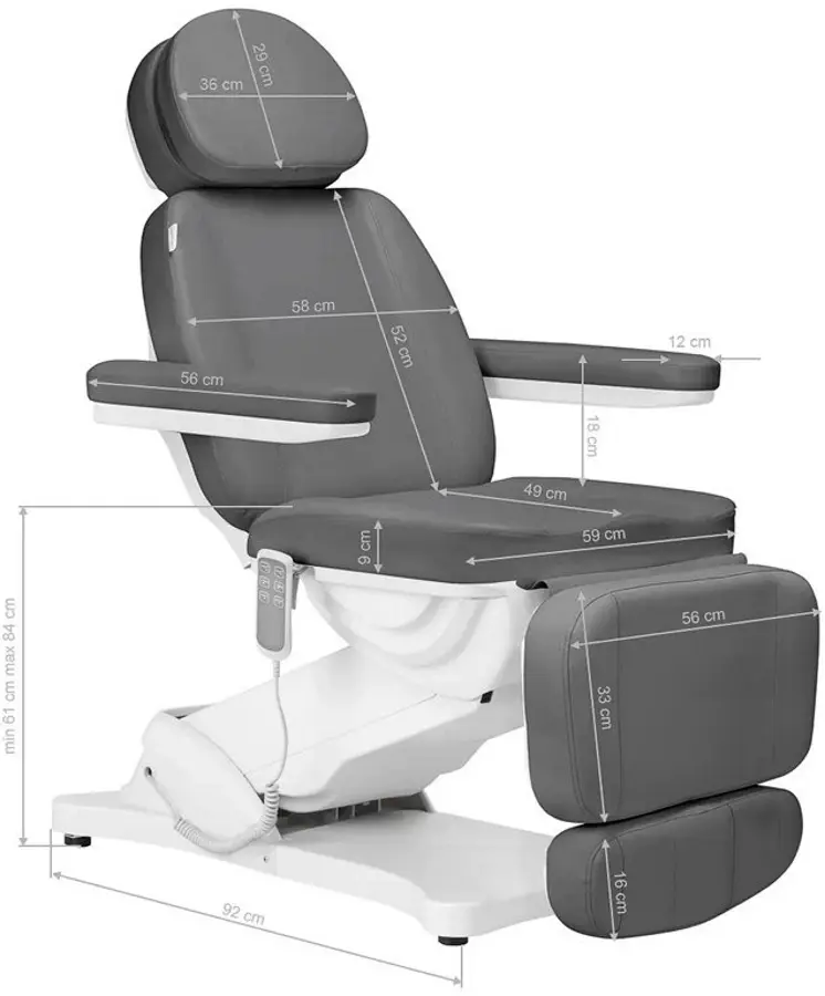 Fotoliu cosmetologic BeautyOne Sillon Classic 3 (Grey) - 15