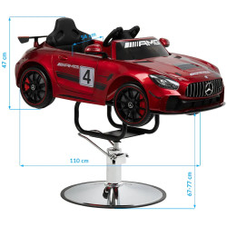 Scaun de frizerie pentru copii Gabbiano Mercedes 155292 (Red) Thumb