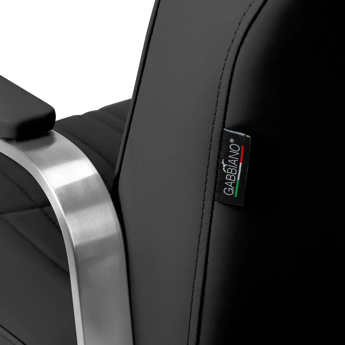 Кресло парикмахерское Gabbiano Acri 155720 (Black/Silver) - 8