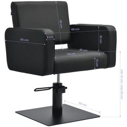 Fotoliu de coafor Gabbiano Bilbao 154199 (Black) Thumb