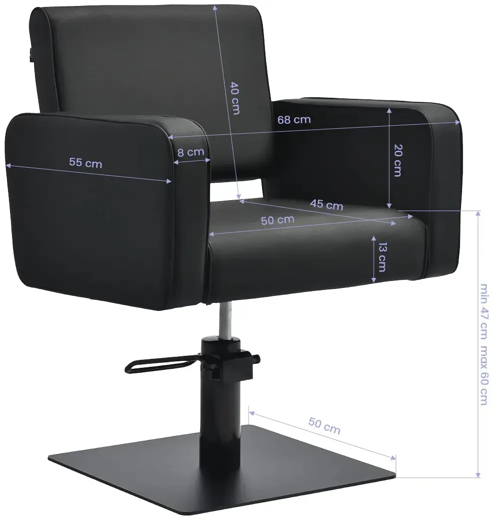 Fotoliu de coafor Gabbiano Bilbao 154199 (Black) - 3
