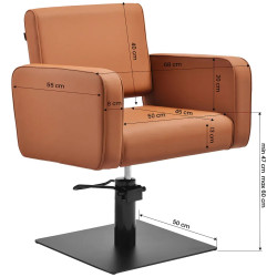 Кресло парикмахерское Gabbiano Bilbao 154200 (Brown/Black) Thumb