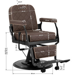 Кресло парикмахерское Gabbiano Carlos 148988 (Brown/Black) Thumb
