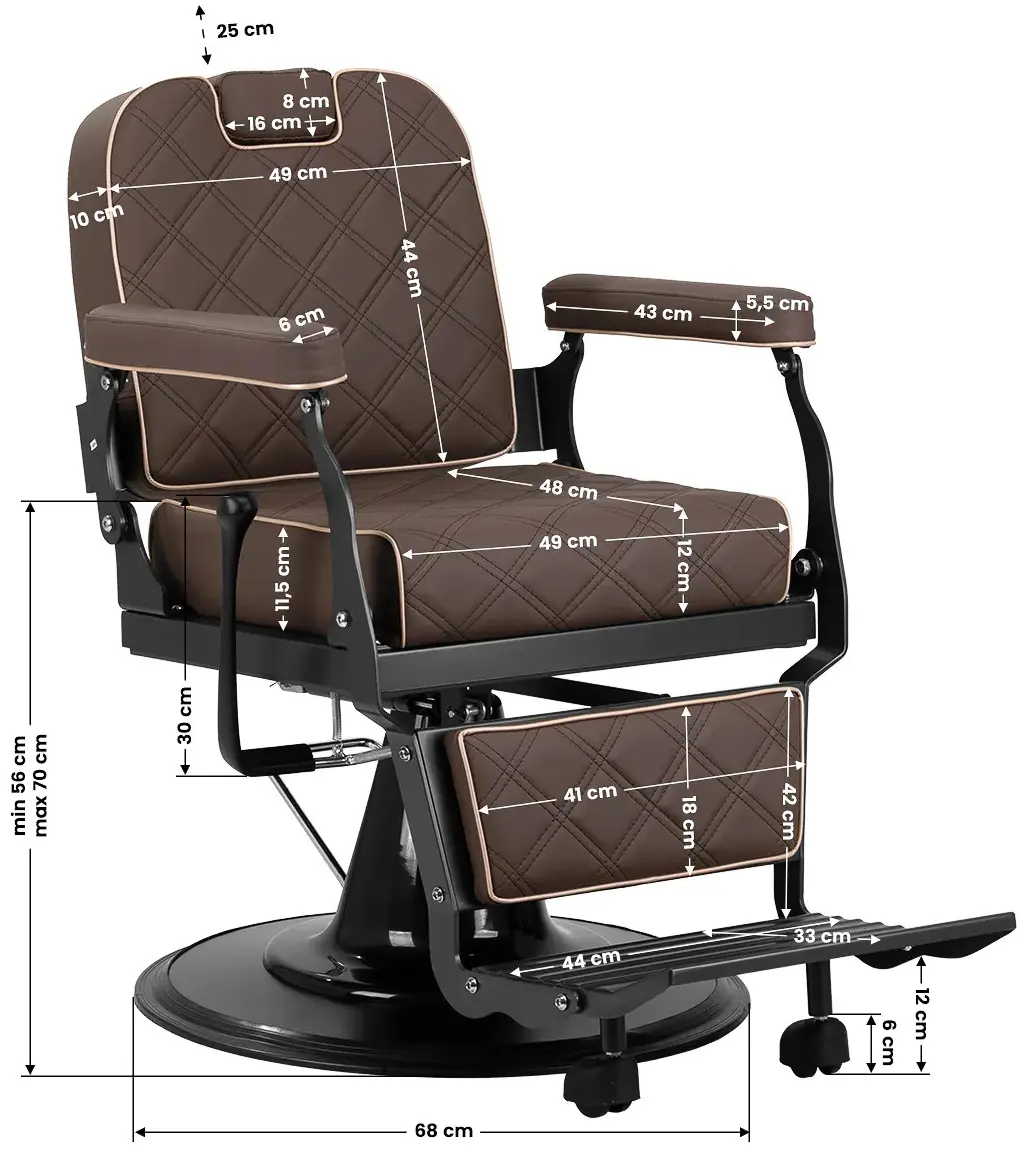 Кресло парикмахерское Gabbiano Carlos 148988 (Brown/Black)