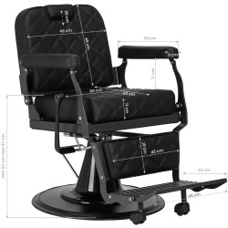 Кресло парикмахерское Gabbiano Carlos 148989 (Black) Thumb