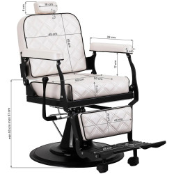 Fotoliu de coafor Gabbiano Carlos Extra 148986 (Pearl/Black) Thumb