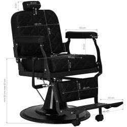 Fotoliu de coafor Gabbiano Carlos Extra 148987 (Black) Thumb